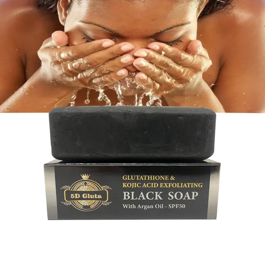 Black soap with glutathione & kojic acid